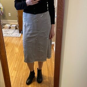 Elegant Gray InWear Midi Skirt